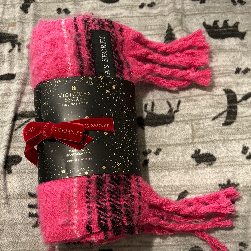 Victoria's Secret Festive Pink Scarf